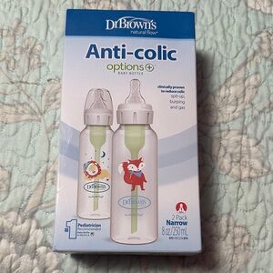 Dr. Brown's Anti-Colic Options+ Baby Bottles - White with Green Accents